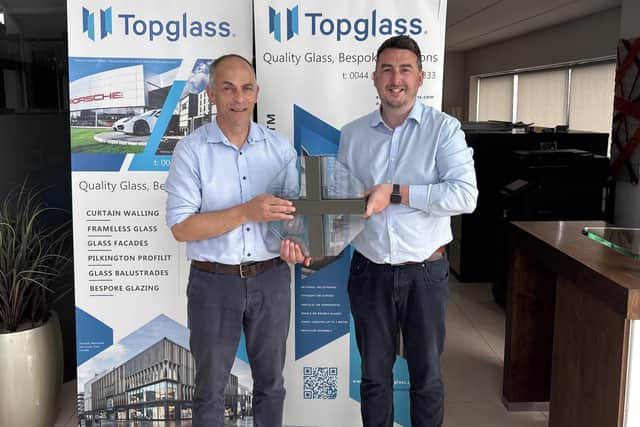 Topglass’ senior management team Hugh McCann (left) and Shane Staunton are delighted by their teams’ recent qualifications