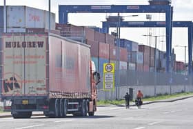 Belfast Docks, where implementation of Windsor Framework trade checks began last month.