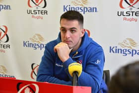 Ulster's James Hume at the Kingspan Stadium during a press conference for the weekend United Rugby Championship clash against Glasgow Warriors at Scotstoun Stadium. (Photo by Arthur Allison/Pacemaker Press)