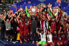 Liverpool manager Jurgen Klopp with the Champions League trophy following victory over Tottenham in 2019
