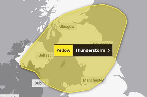 Weather: Met Office issues yellow weather warning for thunderstorms for Northern Ireland