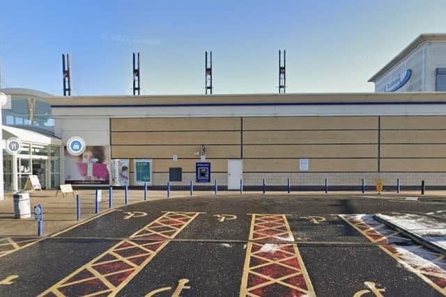 The restaurant/bar proposal will transform the appearance of the West Entrance area, opening the blank brick façade to a welcoming glazed frontage at Rushmere Shopping Centre. Credit: Google