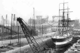 The Hamilton Dock complimented the Commissioners’ two existing dry docks on the Co Antrim side of the Victoria Channel, opened in 1796 and 1826