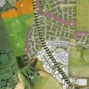 The proposed development on the outskirts of Lisburn near Sprucefield