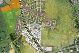 The proposed development on the outskirts of Lisburn near Sprucefield