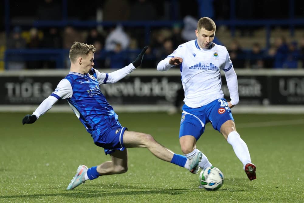 Alfie Gaston (left) has impressed during his loan move from Coleraine. (Photo by Desmond Loughery/Pacemaker Press)