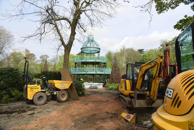 Work is ongoing at the King's Coronation Garden at Hazelbank Park, Newtownabbey.
Picture By: Arthur Allison/Pacemaker Press.