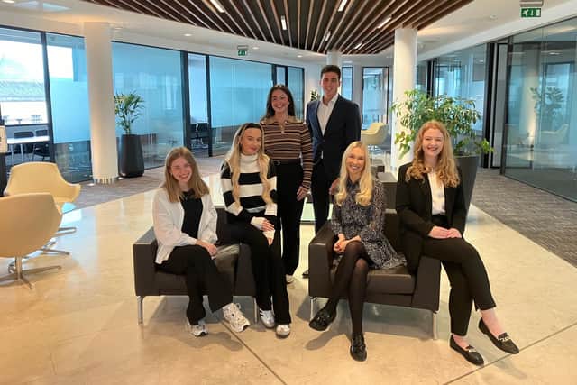 Applications for Pinsent Masons’ First Year Law Insight Week are opening on January 15 and those who are successful can look forward to a paid placement at the law firm’s Belfast offices. Pictured are some of the local employees