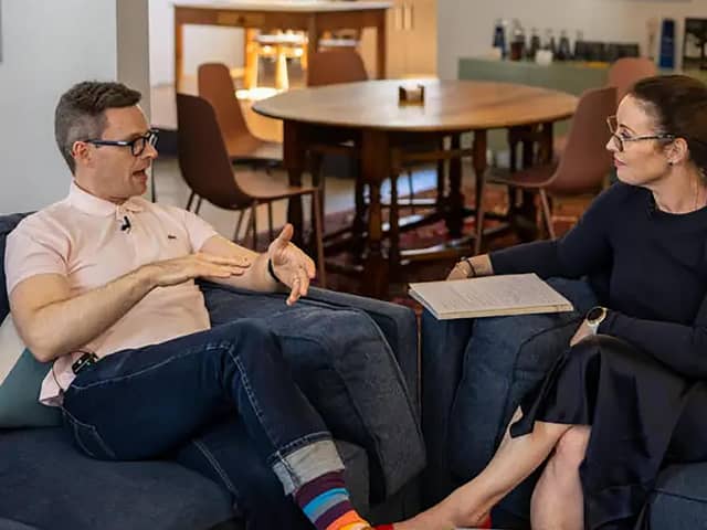 Co. Antrim creative director Tim McAllister with Claire Bennett, founder and CEO of Bennett Agency