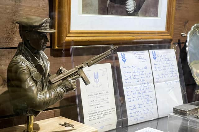 Artefacts belonging to Lieutenant Colonel Robert Blair "Paddy" Mayne, founding member of the Special Air Service (SAS), on display at the War Years Remembered Museum in Ballyclare, Northern Ireland. Picture: PA Archive/PA Images