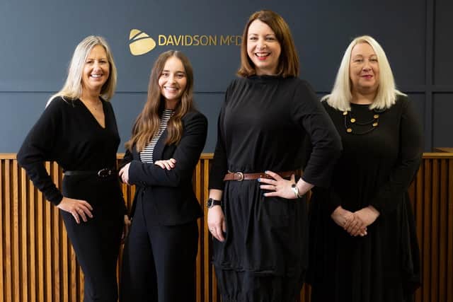 Northern Ireland law firm Davidson McDonnell has officially launched a new private client team appointing ex-London partner Victoria Sterritt to lead the department.  Victoria is joined by senior solicitors Rachael McKee and Sara Ord who both have more than 20 years’ specialist experience and solicitor Sally Flaherty. Pictured are Sally Flaherty solicitor, Rachael McKee, senior solicitor, Victoria Sterritt, legal director and Sara Ord, senior solicitor