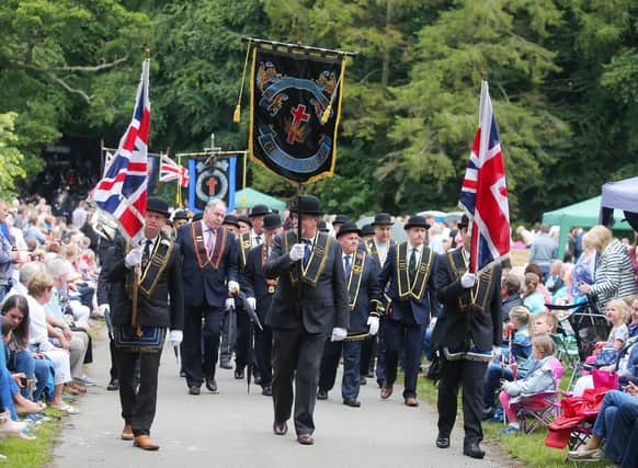 Thousands of spectators attend the annual Sham Fight and Royal Black Preceptory parade last year on July 13. Scarva has much to teach us if we listen to the Biblical message. Picture by Jonathan Porter/PressEye.com