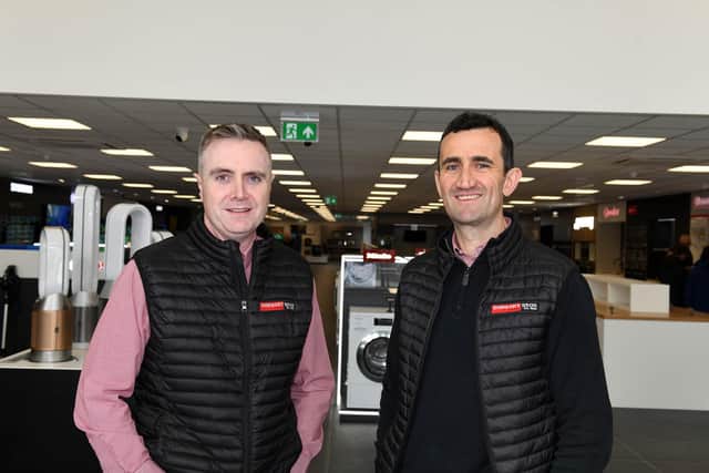 Northern Ireland electrical and appliance retailer Donaghy Bros is transforming the way people shop with the launch of Pro Call — a new virtual showroom experience that puts expert advice just a video call away. Pictured is James and Dermot Donaghy