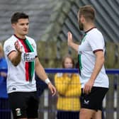 Daire O'Connor and Niall McGinn combined for Glentoran's goal in their 1-0 Sports Direct Premiership win over Loughgall at Lakeview Park, Loughgall.  PIC: David Maginnis/Pacemaker Press