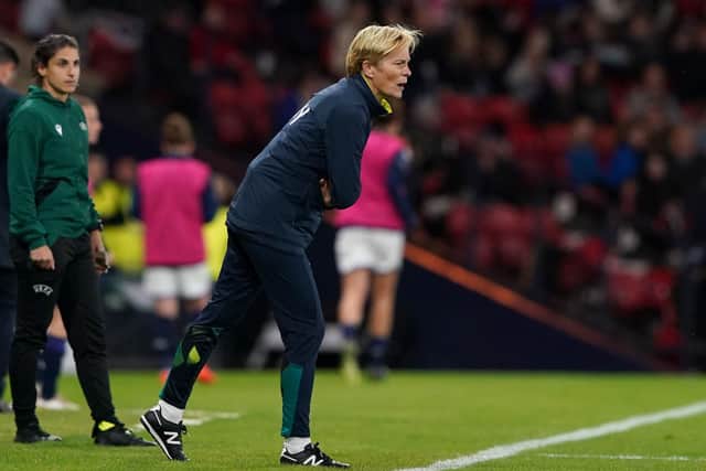File photo dated 11-10-2022 of Republic of Ireland boss Vera Pauw, who has apologised for any offence caused as players celebrated reaching the World Cup finals for the first time. Photo credit: Andrew Milligan/PA Wire.
