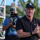 Greg Norman, CEO and commissioner of LIV Golf. (Photo by Eric Espada/Getty Images)