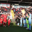 Institute give Portadown guard of honour after they win the league and are promoted to the premiership. PIC: Jonathan Porter/Press Eye