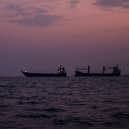 Vessels transit the Strait of Hormuz off the coast of the port city of Bandar Abbas in southern Iran on September 5, 2026. The United States has destroyed Iranian oil tankers  this month while Iran has launched missiles at US ships (Atta KENARE / AFP via Getty Images)