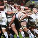 The Ulster Rugby team in action at Kingspan Stadium, Belfast. The Belfast Pride Parade has banned Ulster Rugby from participating this year in protest at a new policy on trans players. Pic: ©INPHO/James Crombie
