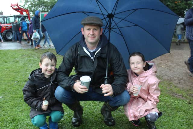 Paul McCaughey, from Augher, with his son Ryan and daughter Catherine