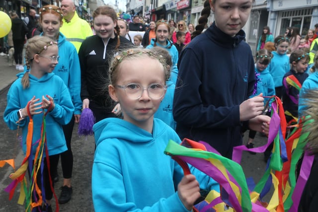 Children enjoying the show and parade at Ballymoney Spring Fair on Saturday.