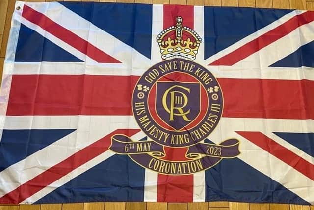 Victor Stewart Enterprises in Lurgan have designed their own special Coronation Union Flag - bit are almost sold out.