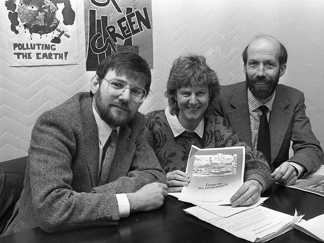 In February 1992 the Alliance Party stated that Strangford Lough should be made a national park. The proposal, which was contained in the party’s policy document on the environment, was backed by the party spokesman John Montgomery who said: “Alliance is concerned that Northern Ireland is one of the very few regions in the United Kingdom not to boast its own national park.” Pictured at the launch of the document is John Montgomery, left, with committee convenor Carol Lyons and general secretary David Ford. Picture: News Letter archives