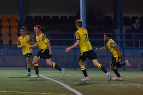 Knockbreda captain Ashton McDermott scored the equaliser for his side last weekend as they picked up a first Championship point. PIC: Carl Morrison/Knockbreda FC