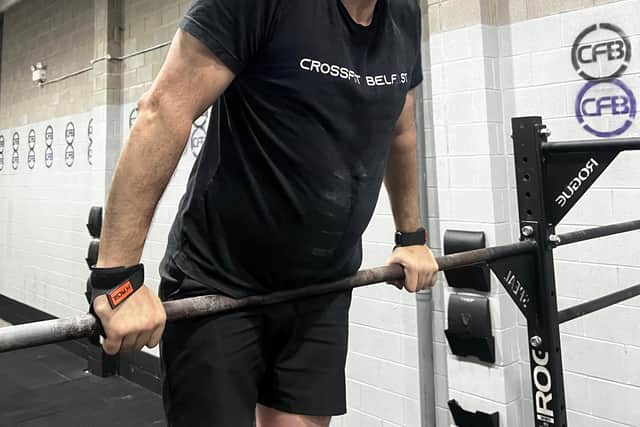 Scott Hanley training at CrossFit - the Belfast man said the exercise has helped him reverse his Parkinson's symptoms