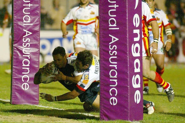 Dennis Moran scored one of Wigan's tries in the game against Catalans Dragons