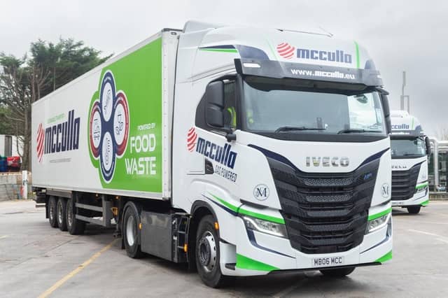 Northern Ireland-based refrigerated haulage business McCulla Ireland has secured a £3.1 million investment from Lombard for the addition of 25 new trucks to its fleet, including 11 powered by biogas, contributing to a 79% reduction in the operational carbon emissions of the haulier’s Northern Ireland operation