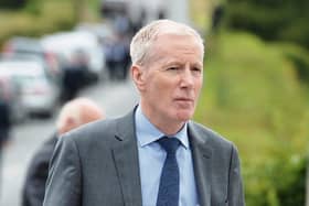 The DUP’s East Londonderry MP Gregory Campbell has said the Secretary of State needs to come to terms with the requirement for cross community support.
Pic Colm Lenaghan/Pacemaker