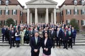 WEDNESDAY: The Deputy First Minister of Northern Ireland Emma Little-Pengelly with the UK's ambassador to the US Sir Christian Turner KCMG at the ambassador's residence in Washington after a St Patrick's Day breakfast on March 18 2026. Photo by Kelvin Boyes / Press Eye
