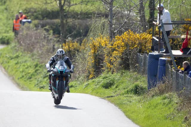 PACEMAKER, BELFAST, 21/4/2023: Michael Dunlop on his new Hawk Honda Fireblade Superbike during practice at the Cookstown 100 today. 
PICTURE BY STEPHEN DAVISON
