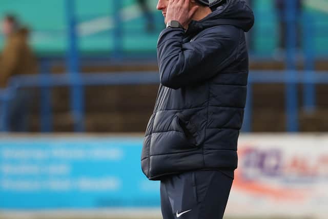 Coleraine manager Oran Kearney reacted to his side's 1-1 draw at home to Dungannon Swifts