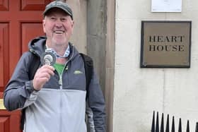 Portglenone man Noel Williamson pictured after the 2025 Dublin Half Marathon outside Heart House in Dublin where he completed cardiac rehab after quadruple bypass surgery