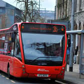 A Translink bus in Foyle Street, Londonderry
