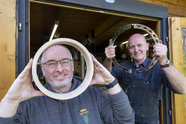 Paul Conlon and John McClenaghan from Ríoga Banjos. Credit: Peter Devlin