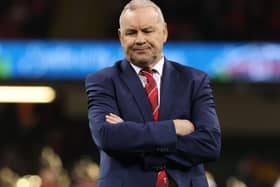 Wales head coach Wayne Pivac during the Autumn International match against Australia at Principality Stadium in Cardiff on Saturday. (Photo by Huw Fairclough/Getty Images)