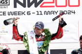 Glenn Irwin clinched a Superbike treble with victory in the headline race at the North West 200 on Saturday
