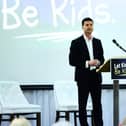 Jonathan Buckley pictured at his 'Let Kids Be Kids' event in September 2023 in south Belfast