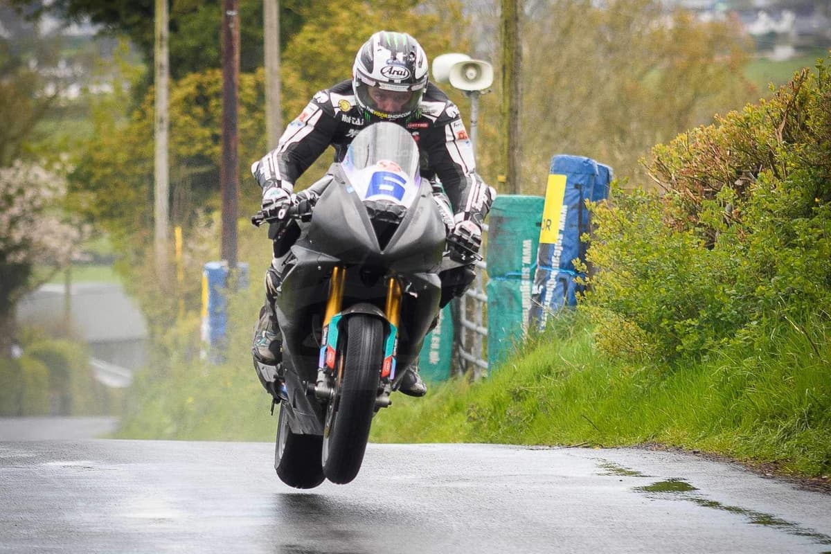 The 25-time Isle of Man TT winner has made a surprise appearance at Cookstown