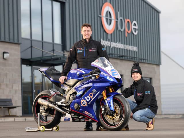 Dean Harrison and Richard Cooper will ride the BPE/Russell Racing Yamaha R6 Supersport machine at the fonaCAB and Nicholl Oils North West 200. Picture: Stephen Davison