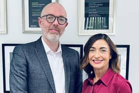 Darren Hardiman, who has been appointed managing director of Meaghers Pharmacy, with founder Oonagh O'Hagan, who has taken on the role of chief executive officer