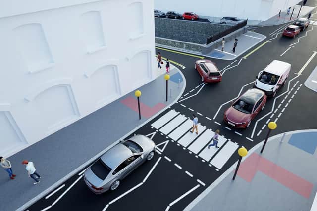 Local officials say the changes in this artist's impression will make the centre of Banbridge more pedestrian-friendly.