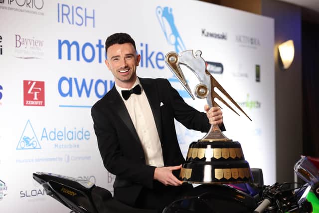 Carrickfergus man Glenn Irwin received the coveted Joey Dunlop trophy after winning the 2022 Irish Motorcyclist of the Year title for the first time in Belfast on Friday night. Held in association with Adelaide Motorbike Insurance, the Irish Motorbike Awards returned in front of a full house at the Crowne Plaza Hotel for the first time since 2020.
