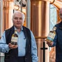 Terry Cross, left, Hinch chairman with marketing director Micheal Morris in the award-winning distillery