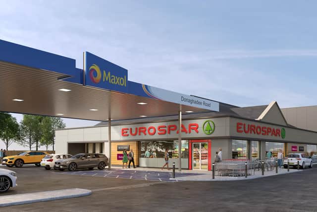 Artist’s impression of the complete fit-out of a Spar shop on Donaghadee Road, in Bangor, Co. Down. The project has been delivered