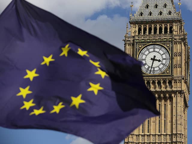 Is EU law removed in any way from Northern Ireland? Does Westminster get the legally assured right to change VAT rates in NI or to set up freeports like those in GB. Photo: Daniel Leal-Olivas/PA Wire