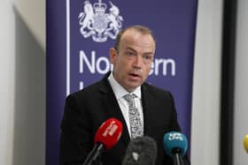 The Secretary of State for Northern Ireland, Rt Hon Chris Heaton-Harris MP, pictured at Erskine House, Chichester Street, Belfast.Briefing update to the media on revenue. raising.